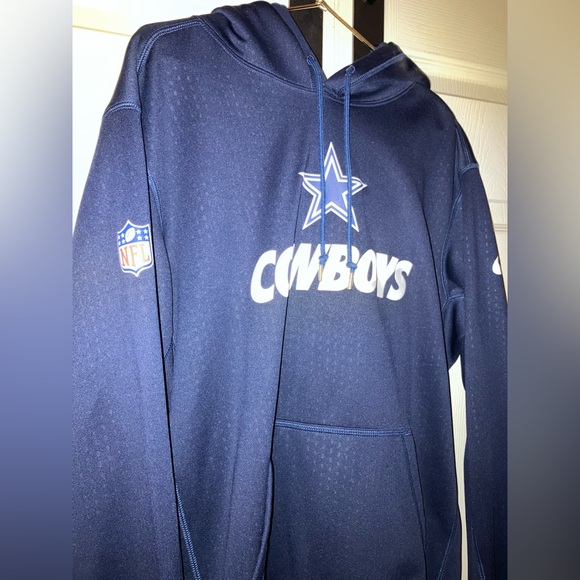 NIKE THERMA-FIT HOODIE DALLAS COWBOYS NFL NAVY BLUE MEDIUM SWEATER LIKE NEW - Picture 3 of 8